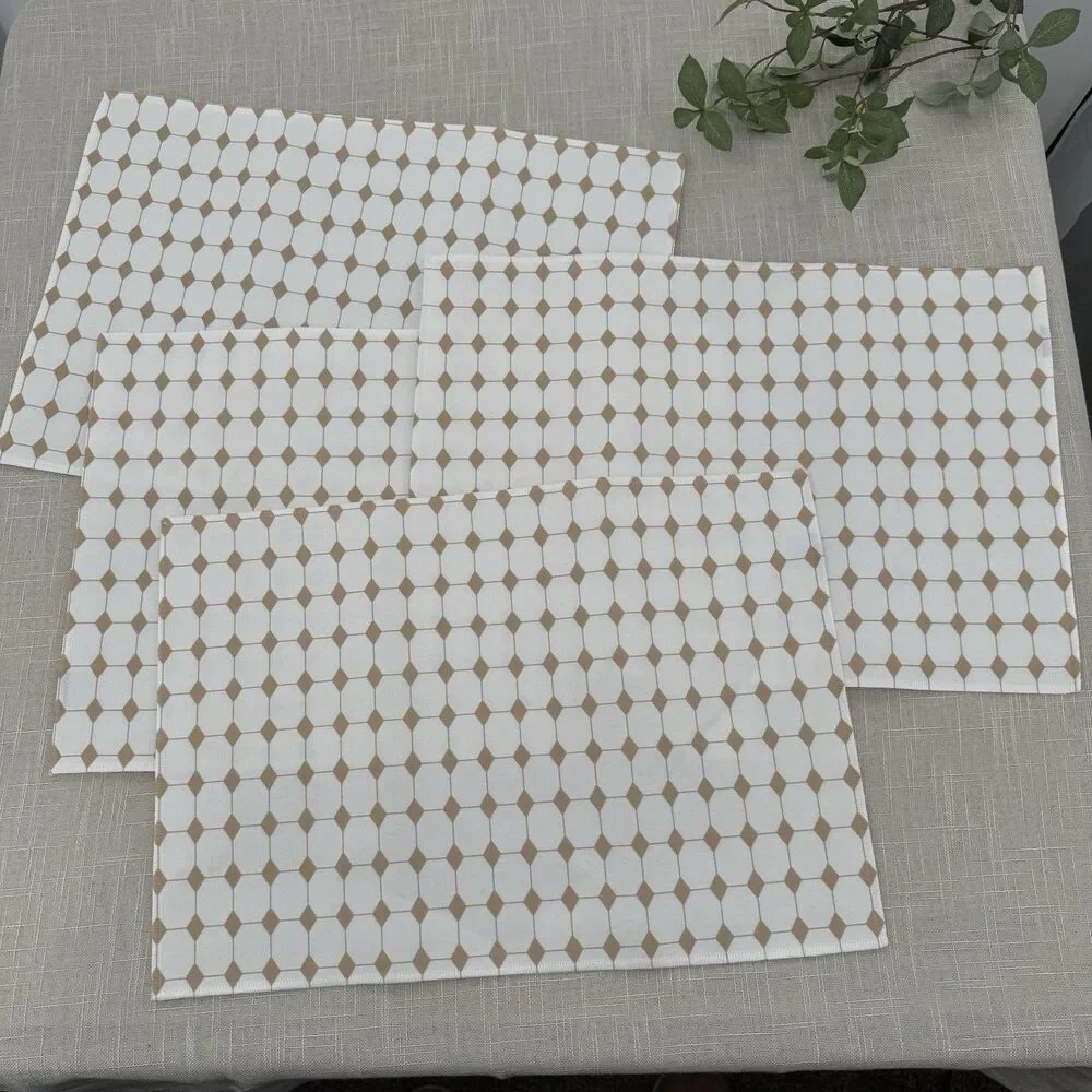 Placemats Modern Farmhouse Neutral Geometric Minimal Table Linens Dining